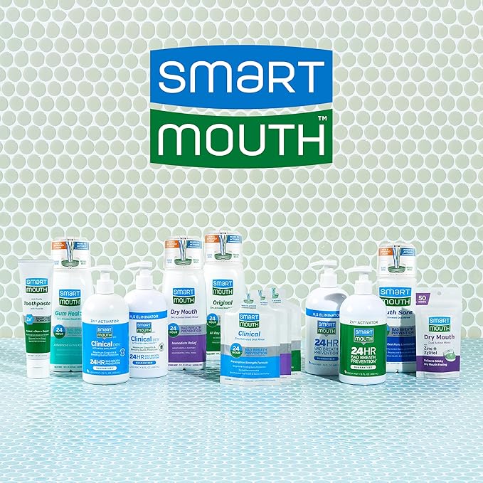 SmartMouth Original Activated Mouthwash Single Packs, Travel Mouthwash, Fresh Mint, 50 Pack