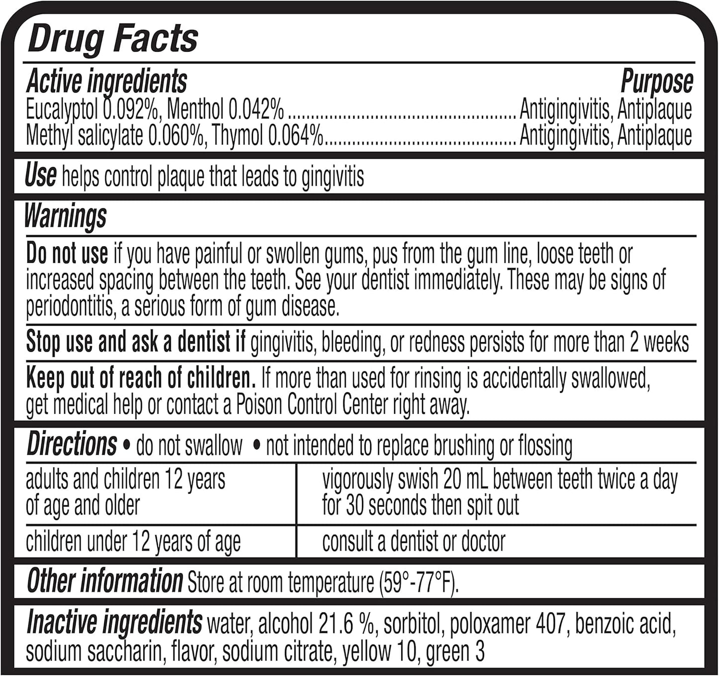 Amazon Basics Antiseptic Mouthwash, Mint, 8.5 Fl Oz, 1 Pack