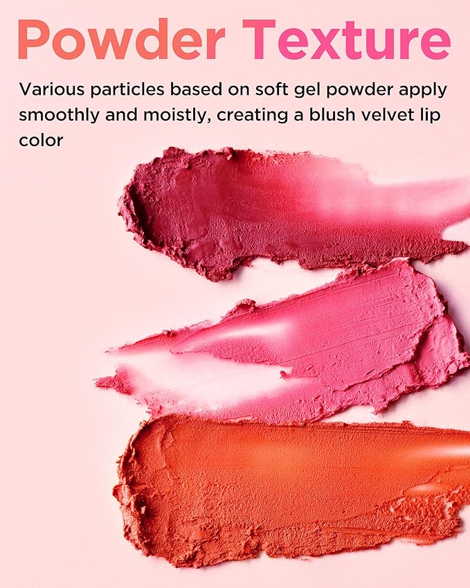 TOCOBO Powder Cream Lip Balm – Vegan Korean Soft Matte Lipstick Balm for Velvet Finish - Moisturizing & Blurring Effect – Lightweight Powdery Texture, Rose Burn, 0.12oz.