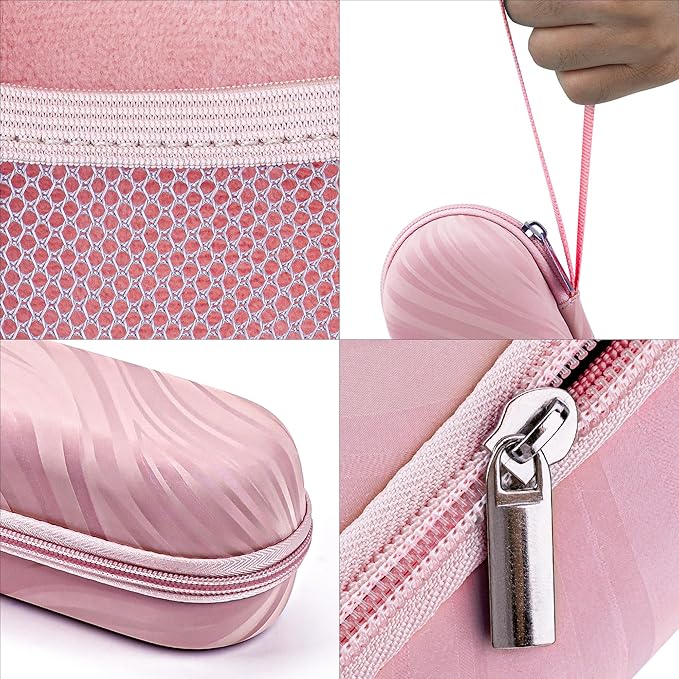 Electric Toothbrush Case, Carrier Bag for Travelling, Portable Toothbrush Carrying Case Holder Compatible with AquaSonic, Sumkyle, Oral-B iO Series, Philips Sonicare. (Pink)