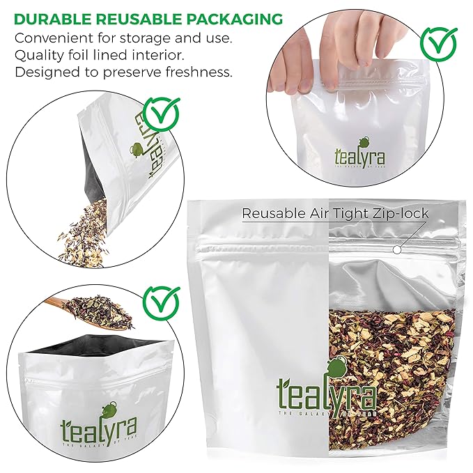 Tealyra - Flat Belly Detox - Fennel - Peppermint - Hibiscus - Wellness Herbal Loose Leaf Tea - Cleanse Tea - Caffeine Free - All Natural - 222g (8-ounce)