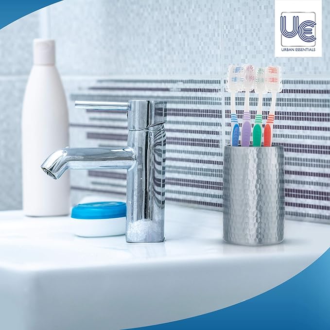 Urban Essentials Bulk Toothbrush Package with Covers | Premium Quality Individually Wrapped Colorful Tooth Brushes | Medium Soft Toothbrush Hygienic Cap for Donations, Travel, Hotels (100 Pack)