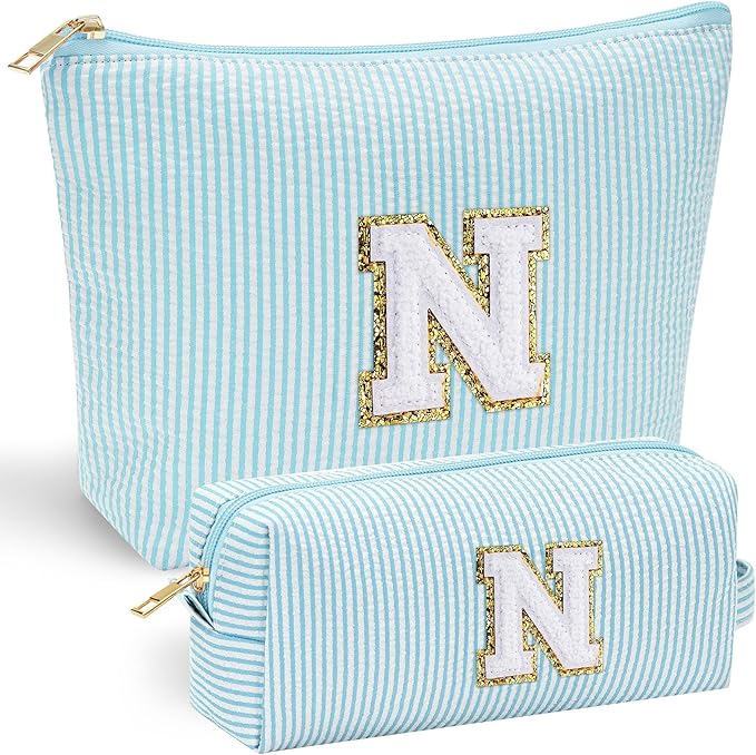 YOOLIFE Personalized Gifts for Women, Travel Makeup Bag Cosmetic Bag Skin Care Bag Cute Makeup Bag Sister Wife Friend Engagement Wedding Gifts for Women Tween Girls Trendy Stuff Thank You Gift N