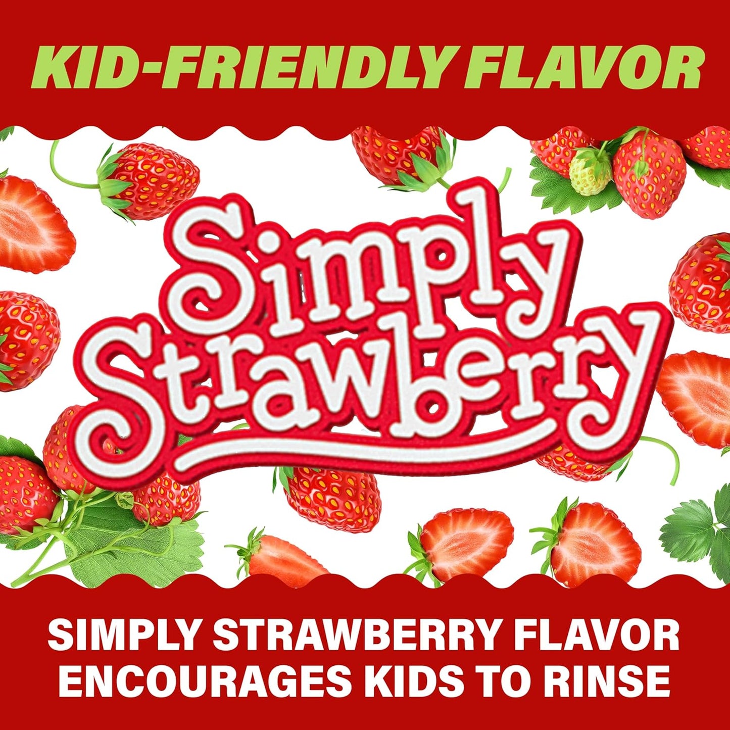 ACT Kids Anticavity Fluoride Mouthwash, Sugar & Alcohol Free Mouth Rinse Strengthens Teeth, Simply Strawberry, 16.9 fl. oz.(Pack of 3)