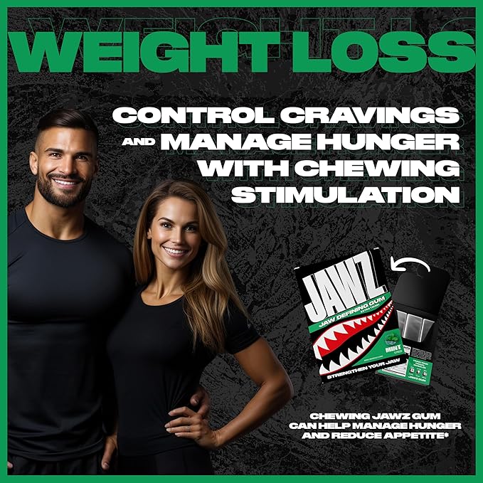 Jawline Chewing Gum (4 Month Supply) Mint - Define Your Jawline, Slim and Tone Your Face - Facial Exerciser for Men and Women - Sugar Free Hard Gum (10 Packs) (120 Pieces)