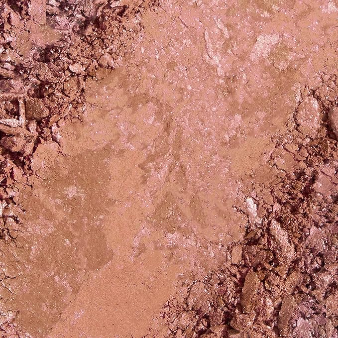 LAURA GELLER NEW YORK Baked Blush-n-Bronze 2-in-1 Bronzer Blush, Ginger Bronze - Retractable Angled Kabuki Brush