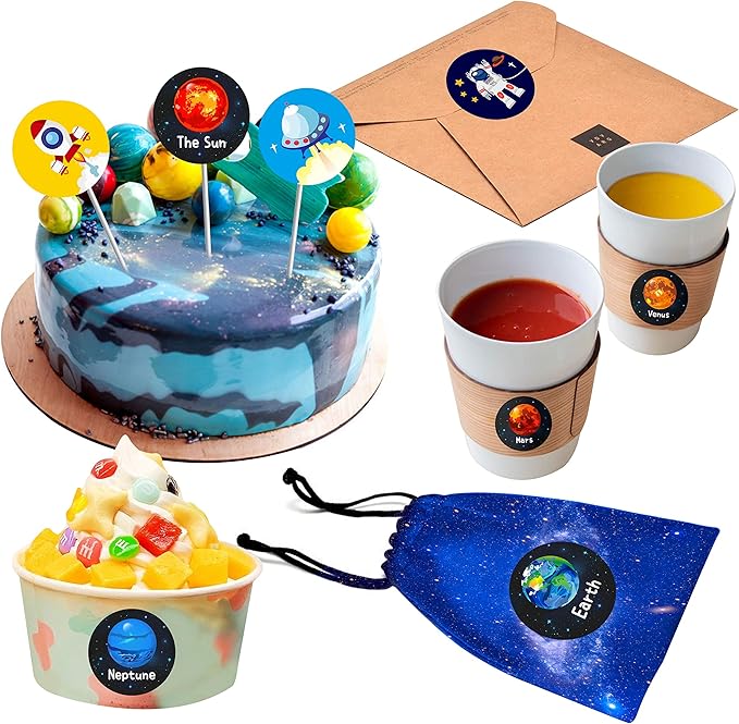 600 PCS Solar System Stickers in Rolls with Perforation Line. Perfect for Toddlers and Kids. 1.5” (Expanded Edition with Astronauts, Comet, The Moon and Satellites)