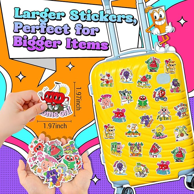 384PCS Scratch and Sniff Stickers for Kids, Large Scented Reward Smelly Fruits Stickers, Motivational Incentive Fun Sticker with Positive Words for Students School Teachers Must Haves, 32 Designs