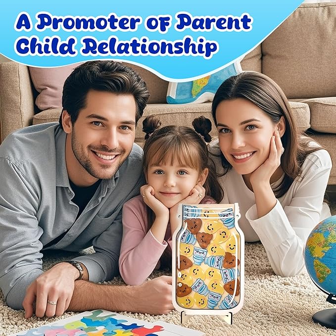 Yoink Reward Jar for Kids, Potty Training Reward Jar with 27 Fun Tokens, Potty Rewards for Toddlers Boys and Girls, Home and Classroom Good Behavior Management Tool