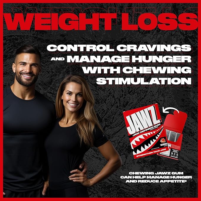 Jawline Chewing Gum (4 Month Supply) Watermelon - Define Your Jawline, Slim and Tone Your Face - Facial Exerciser for Men and Women - Sugar Free Hard Gum (10 Packs) (120 Pieces)