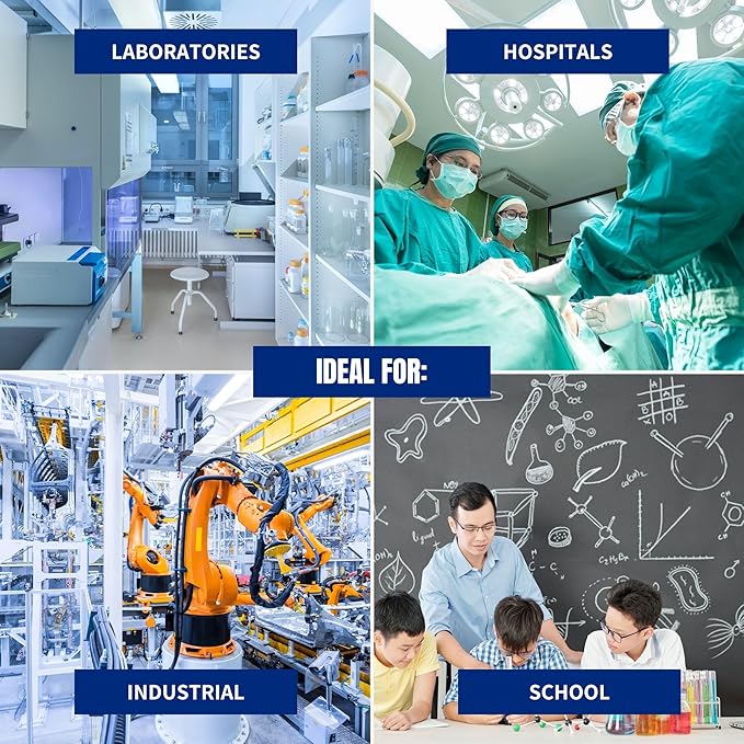 2" x 2" Biohazard Stickers - 250 Labels, Universal Symbol, Coated Paper Signs for Labs, Hospitals & Industrial Use (Pack of 2)