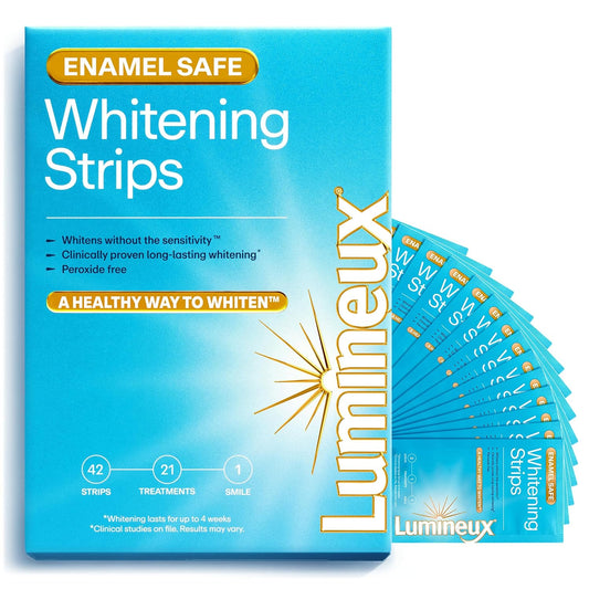 Lumineux Teeth Whitening Strips Kit - 21 Treatments - Peroxide Free - Enamel Safe for Whiter Teeth - Whitening Without The Sensitivity - Dentist Formulated - Sensitivity