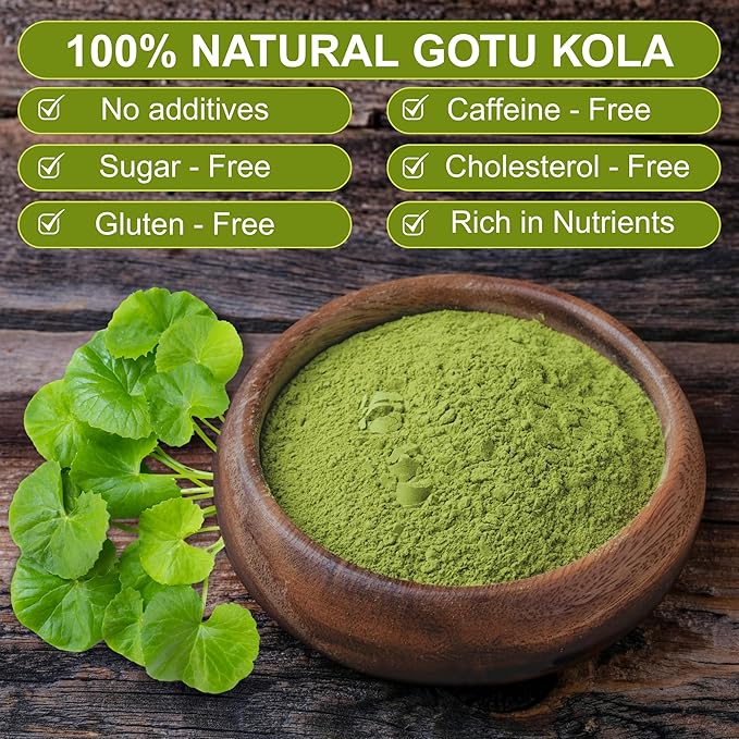 BOTAMONY Organic Gotu Kola Powder 7oz, Centella Asiatica Herbal, Non-GMO Vegan Gluten-Free, Traditionally Used in Ayurveda for Focus and Daily Vitality, Fine Leaf Powder