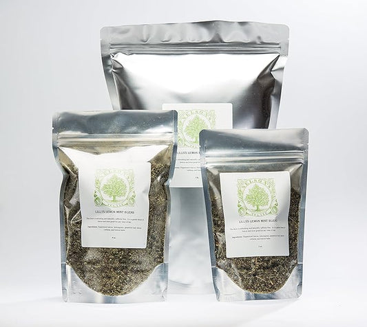 Nelson's Tea - Lemon Mint - Herbal Loose Leaf Tea - Caffeine Free - Peppermint leaves, lemongrass, spearmint leaf, lemon verbena, and lemon balm - 2.2 oz.