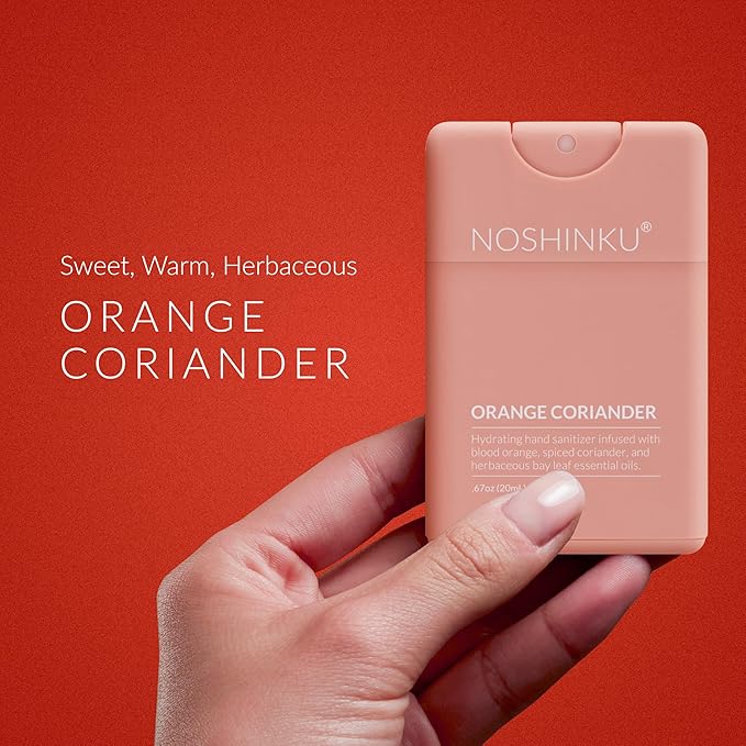 Noshinku - Refillable Hand Sanitizer Discovery 4-Pack, Travel Size Spray with Hydrating Botanical Mist, Natural Ingredients, All Natural Fragrances, Sugarcane Derived Alcohol, No Parabens, No Dyes