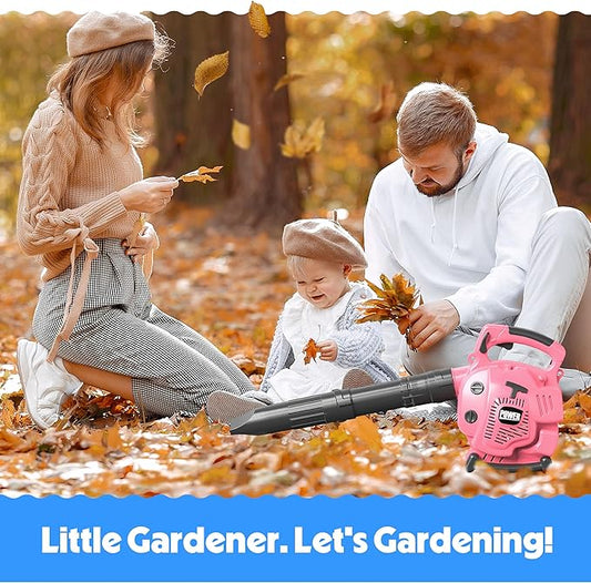 Toy Choi's Leaf Blower Toy Tool Pretend Play Series,Pink Outside Construction Toddler Toys with Saw,Outdoor Preschool Gardening Kids Tool Set Gift for 2 3 4 5 6 Boys and Girls
