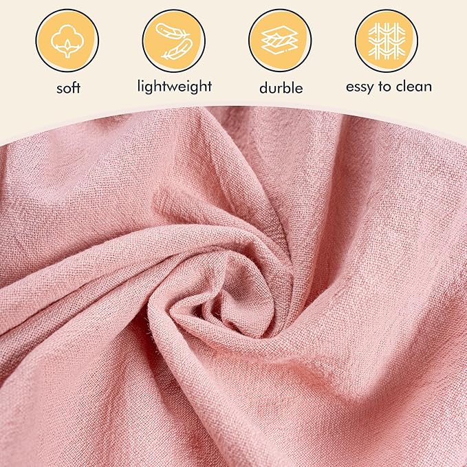 MT WORLD Girls Apron Personalized Linen Kids Aprons for Cooking Toddler Girls Cross Back Apron Pinafore for Baking Crafting