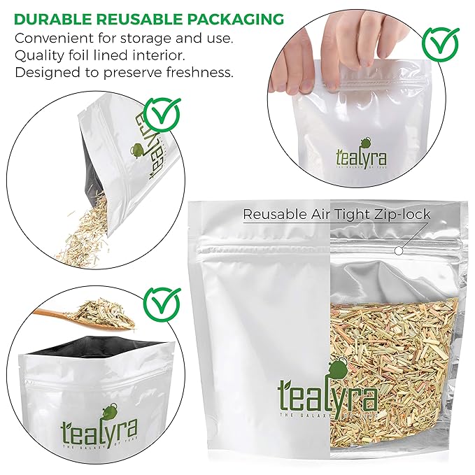 Tealyra - Pure Lemongrass - Loose Leaf Herbal Tea - Wellness Healthy Herb Tea - Caffeine-Free - Wild Grown - 224g (8-ounce)