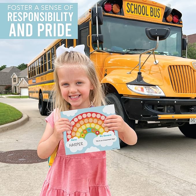 Star Sticker Chart for Kids Behavior -25 Toddler Sticker Reward Chart for Kids Incentives, Behavior Chart for Kids at Home & Classroom, Rainbow Incentive Chart for Classroom Must Haves