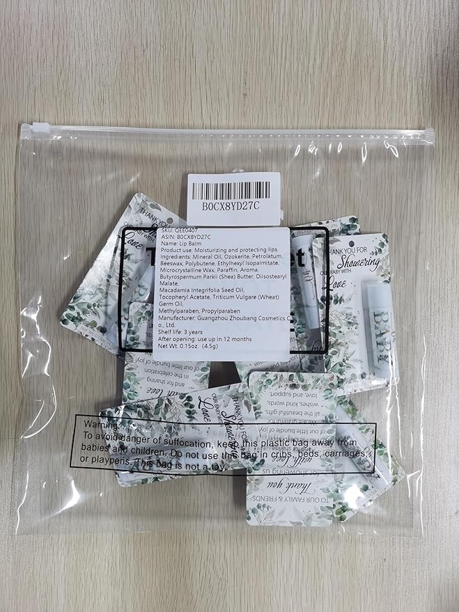 30 Pack Sage Green Baby Shower Games Prizes Party Gifts Bulk Lip Balms Favors for Winners Adults Guests Gender Reveal Favors Decorations Baby Shower Souvenirs Gift Bags Stuffers