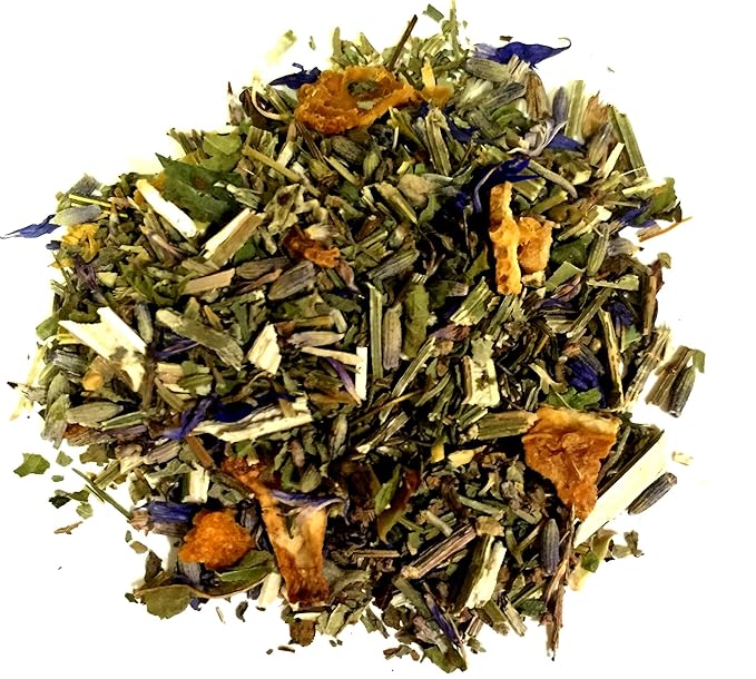 Nelson's Tea - Lavender Orange - Herbal Loose Leaf Tea - Caffeine Free - Orange peel, blue vervian, California poppy, lavender, catnip, cornflower, and basil (Sample 0.3 Oz)
