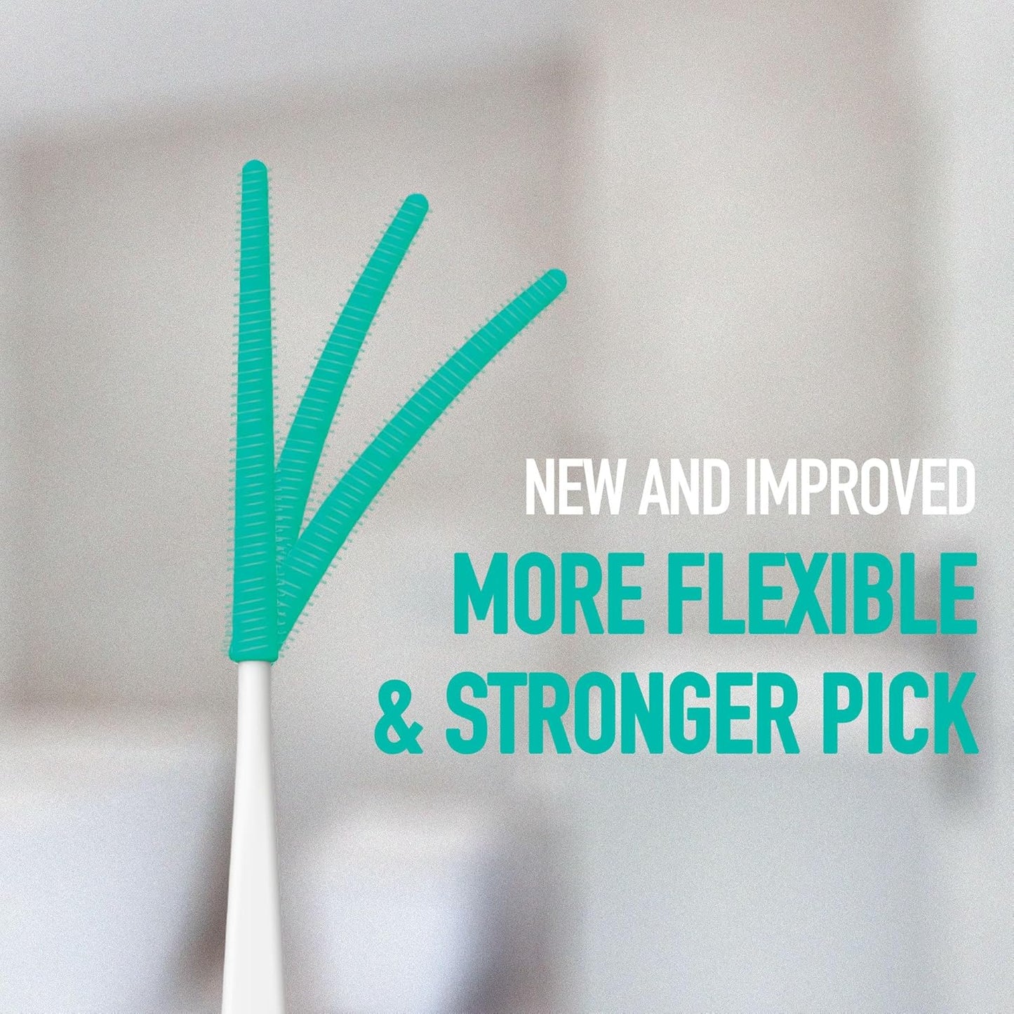 Dr. Emma Dental Picks Narrow Space Mint Soft Rubberized Tooth Picks Tight Floss Pick Easy to Use Brush Picks for Teeth Cleaning and Gum Health 100Ct/Pack, 4 Pack(400Ct)