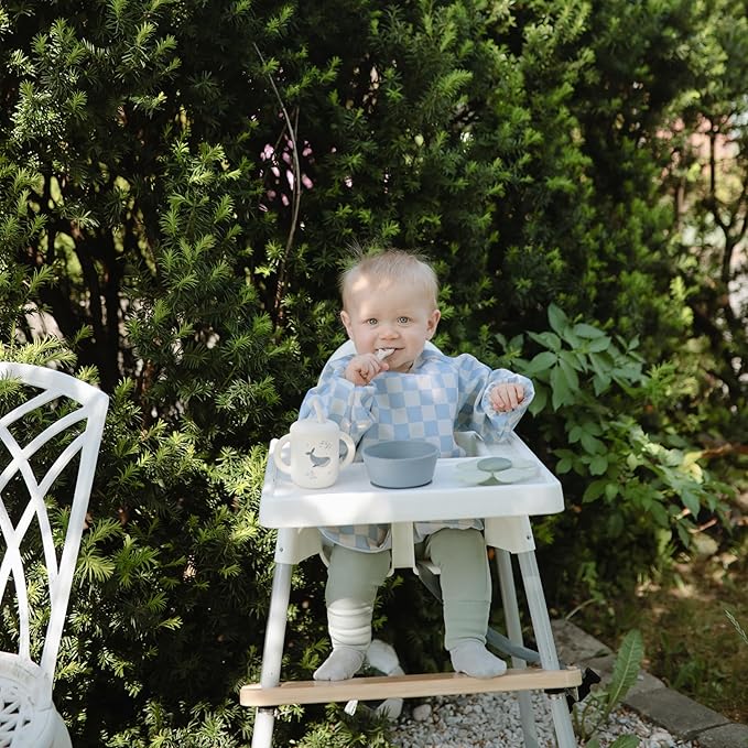 mushie 100% Silicone Training Cup & Straw for Toddlers | 6 Months+ (Lilac Flowers)