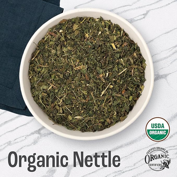 J MAC BOTANICALS Organic Nettle Leaf Herbal Tea 4 oz, 50+ Cups, Certified USDA Organic, Dried stinging nettle tea, Urtica dioica
