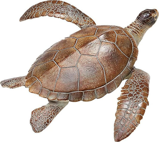 Gemini&Genius Sea Turtle Toys Sea Animal Action Figure, Sea Turtle Plastic Toy, Great for Kids Bath, Swimming, Beach Toys and Perfect Cake Coppers, Garden Decor (10 Inches)
