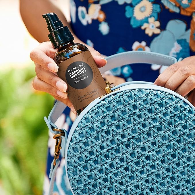 Edens Garden Fractionated Coconut Carrier Oil- 100% Pure Premium Hexane Free MCT Oil, Natural Moisturizer For Dry Skin, Hair, Scalp, Lip & Nail Care, Diluting Essential Oils & Massage 118 ml (4 fl oz)