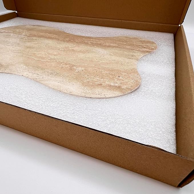 Natural Travertine Tray Luxury Travertine Vanity Organizer Cloud Shape for Bathroom Kitchen Counter, Decorative Tray for Dresser Home Décor