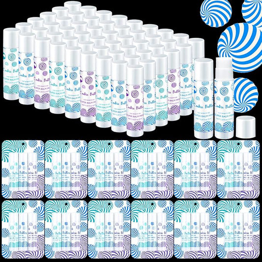 Leelosp 18 Pcs Christmas Lip Balm Candy Shapes Lipstick Set Lip Care Sugar Moisturizing Balms Natural Organic for Christmas Gifts Stocking Stuffers for Coworker Employee Winter Holiday Party Favors