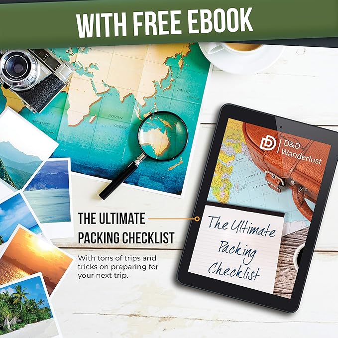 DD D&D Wanderlust D&D Hanging Travel Toiletry Bag for Men and Women – Cosmetics, Makeup and Toiletries Organizer Kit with 10 Compartments