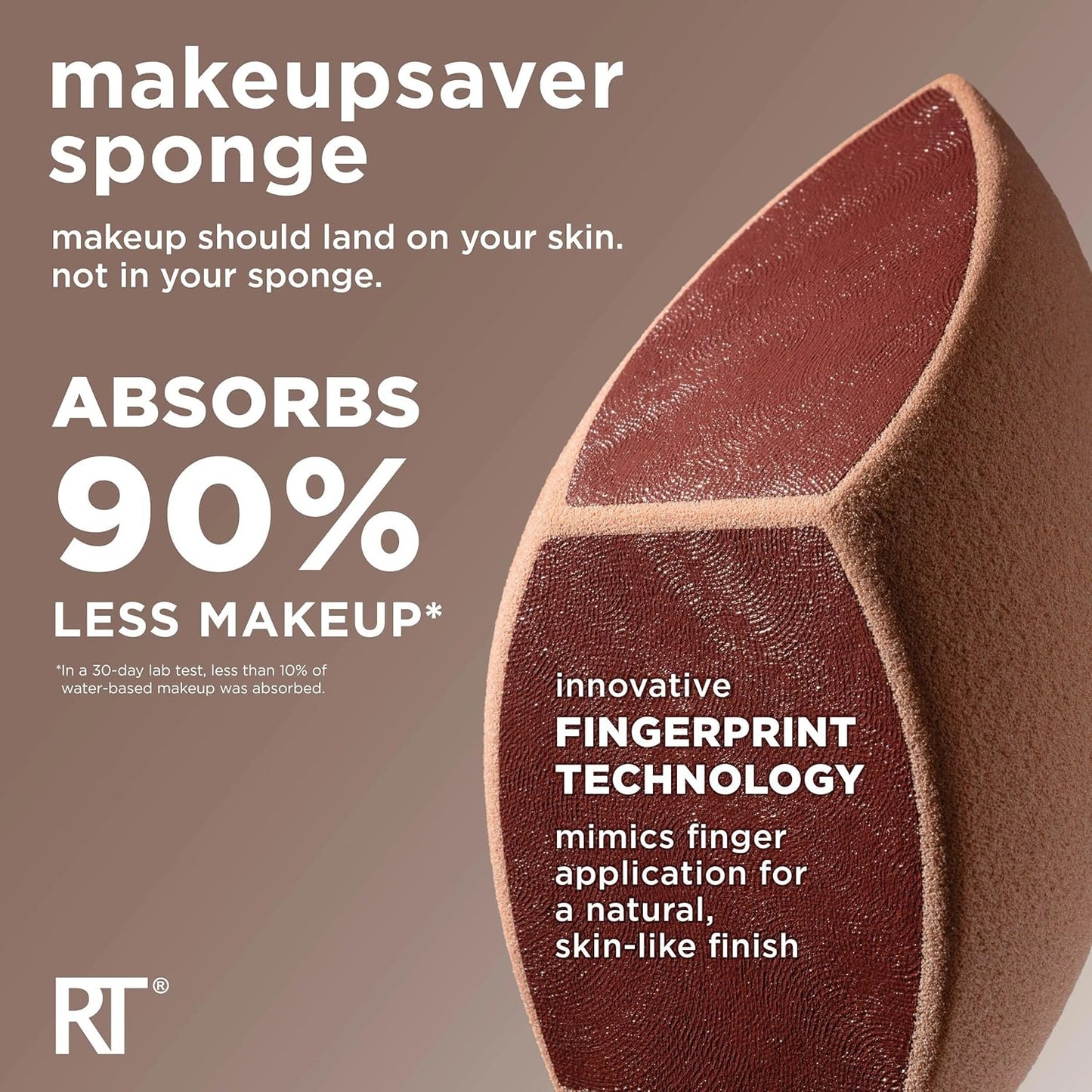 Real Techniques Makeupsaver Sponge + Brush Trio, Makeup Blending Sponge & Brushes For Liquid & Cream Foundation, Natural Finish & Reduces Makeup Waste, Cruelty & Latex-Free, 3 Piece Set