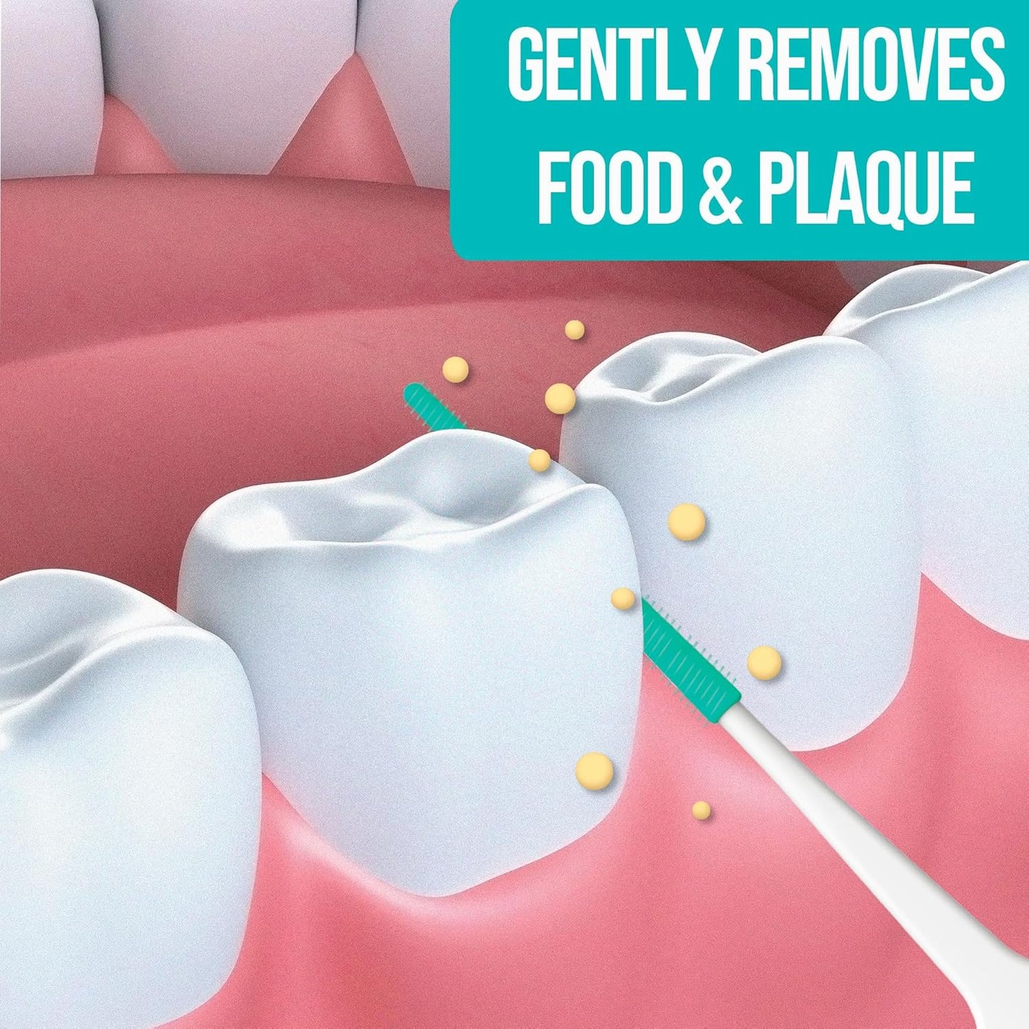 Dr. Emma Dental Picks Narrow Space Mint Soft Rubberized Tooth Picks Tight Floss Pick Easy to Use Brush Picks for Teeth Cleaning and Gum Health 100Ct/Pack, 4 Pack(400Ct)