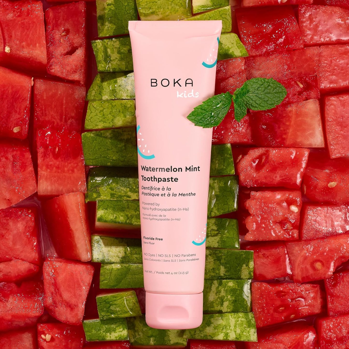 Boka Fluoride Free Toothpaste Nano Hydroxyapatite Toothpaste - Watermelon Mint Flavor, 4 oz 3Pk US Manufactured