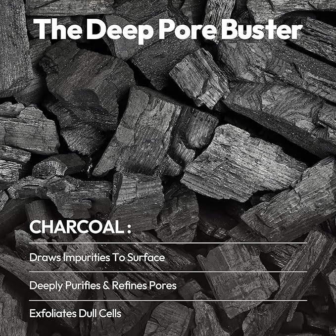 LAPCOS Charcoal Sheet Mask, Daily Face Mask with Salicylic Acid and Tea Tree Oil to Detoxify and Tighten Skin, Korean Beauty Favorite, 5-Pack