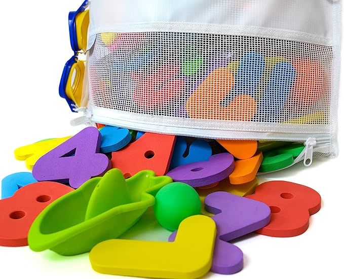 Comfylife Mesh Bath Toy Holder Organizer – The Perfect Corner Bathtub Toy Storage & Bathroom or Shower Caddy – This Multi-use Net Bag Makes Baby Bath Toy Storage Easy – For Kids & Toddlers