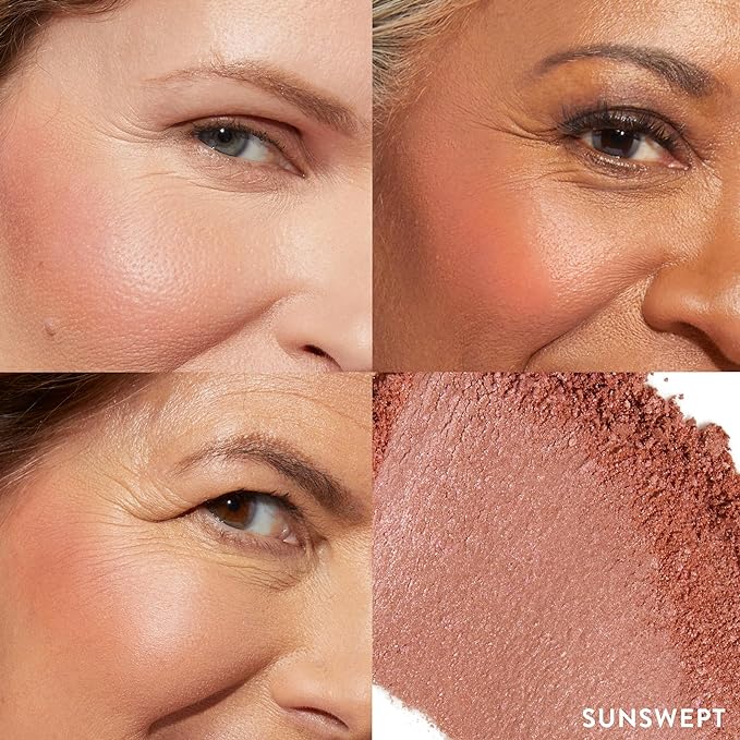 LAURA GELLER NEW YORK Baked Blush-n-Brighten Marbleized Blush - Sunswept - Creamy Lightweight - Satin Finish