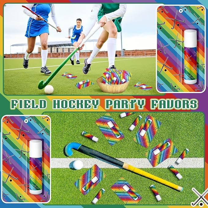 35 Pack Christmas Lip Balm Gifts Bulk Hockey Natural Moisturizing Lipstick Set Hockey Party Favors Sports Gift for Team Teen Adults Birthday Party Game Decorations Supplies