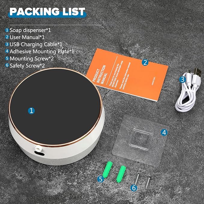 Automatic Soap Dispenser Foam Bathroom: Wall Mount Rechargeable Touchless Adjustable Auto Smart Electric Plastic White Foaming Soap Dispenser with Clock - Kitchen - Hand Dish Lotion Couple Kids