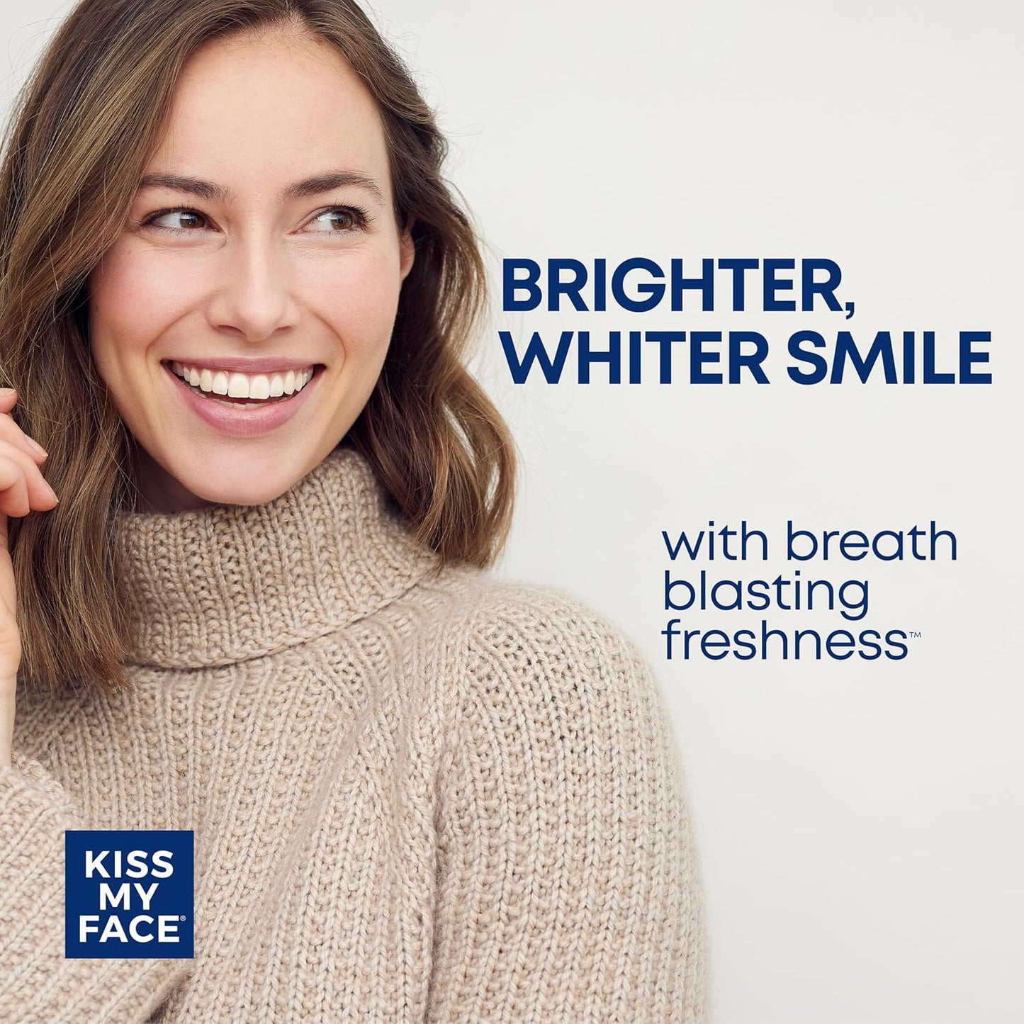 Kiss My Face Super White Toothpaste Gel, Cool Mint Flavor, Removes Plaque and Stains, Teeth Whitening Toothpaste, Fluoride Free, Vegan, 4.5 oz, 3 Pack