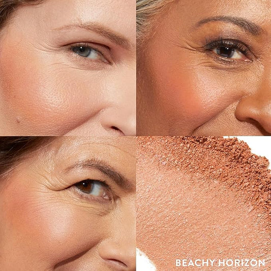 LAURA GELLER NEW YORK Baked Blush-n-Brighten Marbleized Blush for Cheeks - Beachy Horizon - Natural Finish