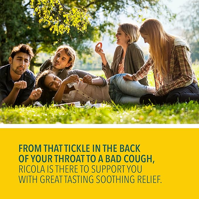 Ricola Sugar Free Original Natural Herb Cough Drops, 45 Count, Cough Suppressant & Throat Relieving Drops with Naturally Sourced Menthol, Pleasing Taste for Coughs & Throat Irritation Symptom Relief