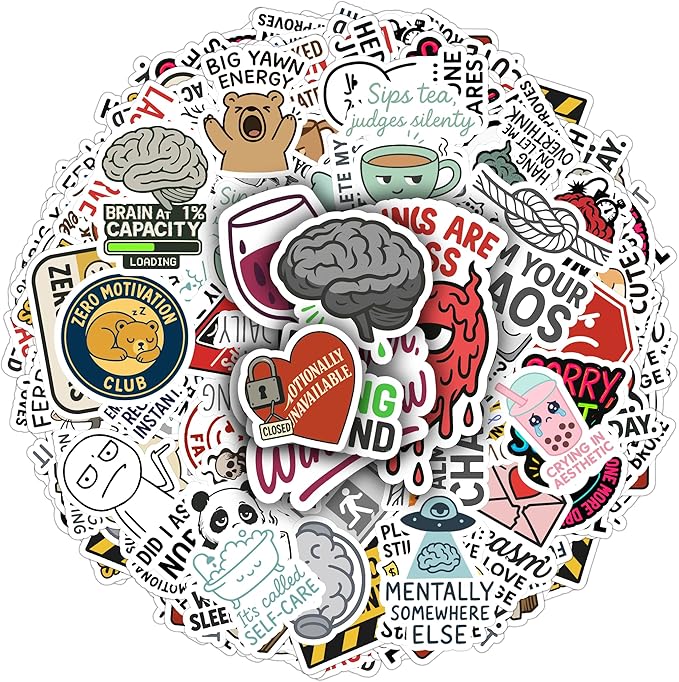 100 Pcs Funny Stickers Pack – Hilarious Quotes, Meme & Humor Vinyl Waterproof Decals for Laptop, Water Bottle, Scrapbook, Hard Hat, Bumper – Gift for Men, Women, Teens