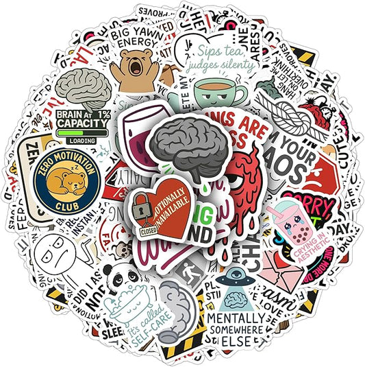 100 Pcs Funny Stickers Pack – Hilarious Quotes, Meme & Humor Vinyl Waterproof Decals for Laptop, Water Bottle, Scrapbook, Hard Hat, Bumper – Gift for Men, Women, Teens