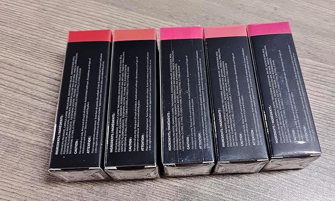 Anglicolor 5pcs Glitter Lipstick High Impact Lipcolor,Lipstick Moisturizing Creamy Formula,Metallic Lipstick For Women For Vegan & Cruelty-Free,Full-Coverage Lip Color (#B, 20g)