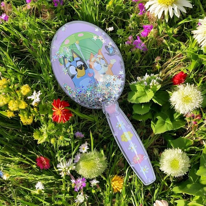 LUV HER Licenced Bluey Kids’ Detangling Confetti Hair Brush – Fun Bluey & Bingo Design, Gentle on Wet & Dry Hair, Ideal for Kids Ages 3+, Makes Hair Care Fun and Easy
