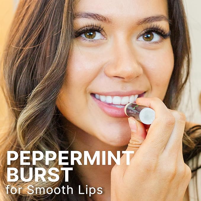 USDA Organic Peppermint Lip Balm - USA Made with Natural Ingredients, Stocking Stuffers for Women & Men, Lip Moisturizer Chapstick for Dry Lips, Small Stocking Stuffers for Wife, Teens & Adults