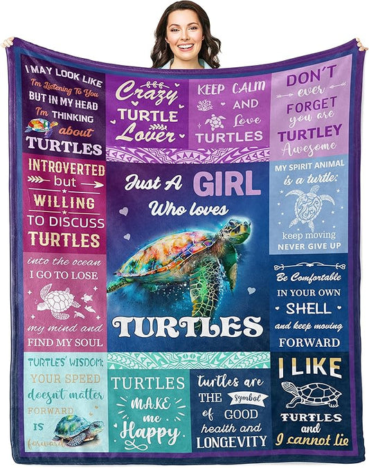 Solzien Sea Turtle Gifts for Women 60"x50", Turtle Christmas Brithday Gifts, Turtle Themed Decorations for Women